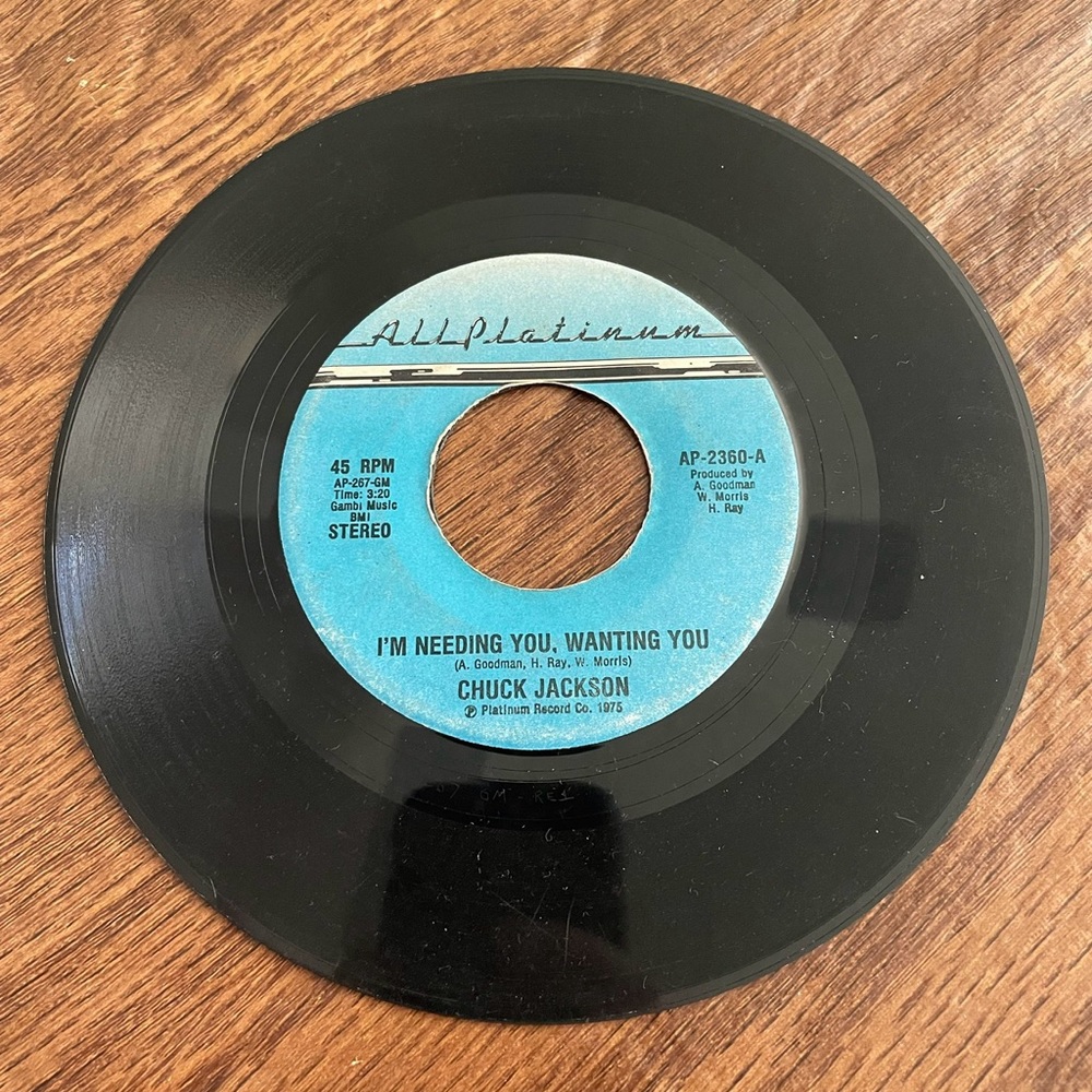 CHUCK JACKSON-IM NEEDING YOU WANTING YOU-SHINE SHINE SHINE-45RPM-7"1975 SOUL